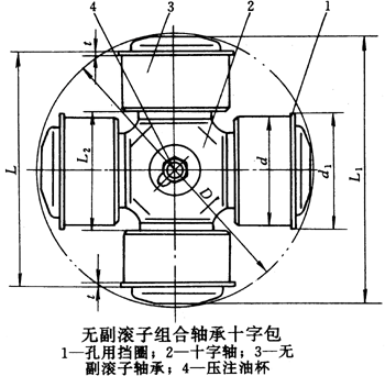 SWC-B型十字包安裝尺寸（JB/T7341-94）