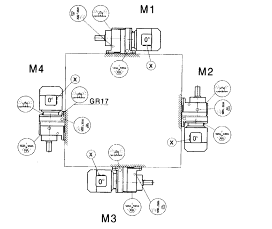 GR17-GR167斜齿轮减速电机安装示例图