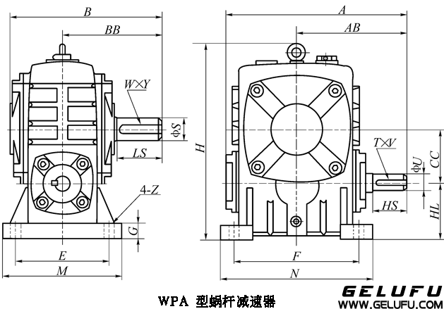 WP、WD型蜗杆减速机