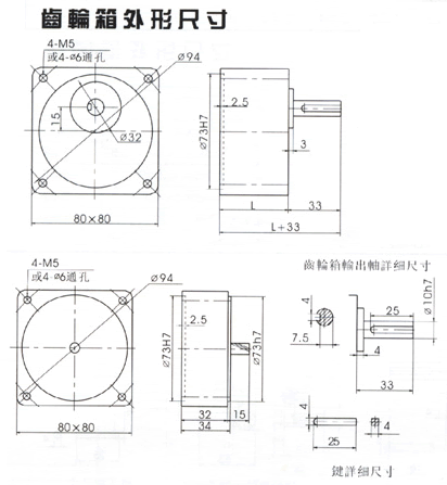 刹車調速電機25W