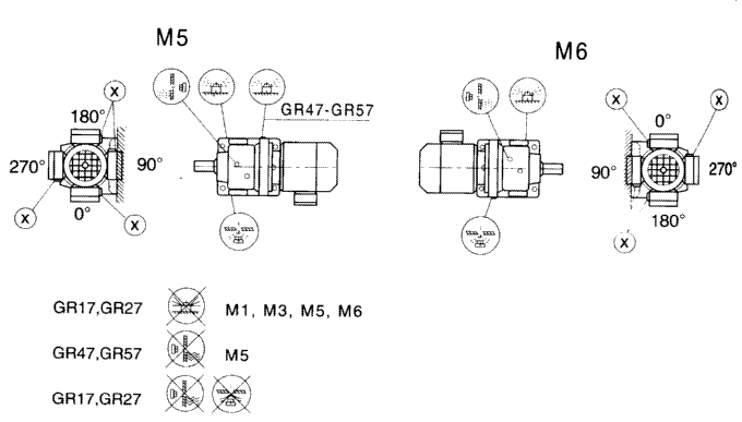 GR17-GR167斜齒輪減速電機安裝示例圖