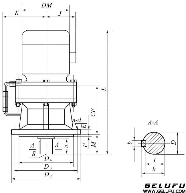 XL、XLD型摆线针轮减速机外形及安装尺寸 XL、XLD型摆线针轮减速机外形及安装尺寸